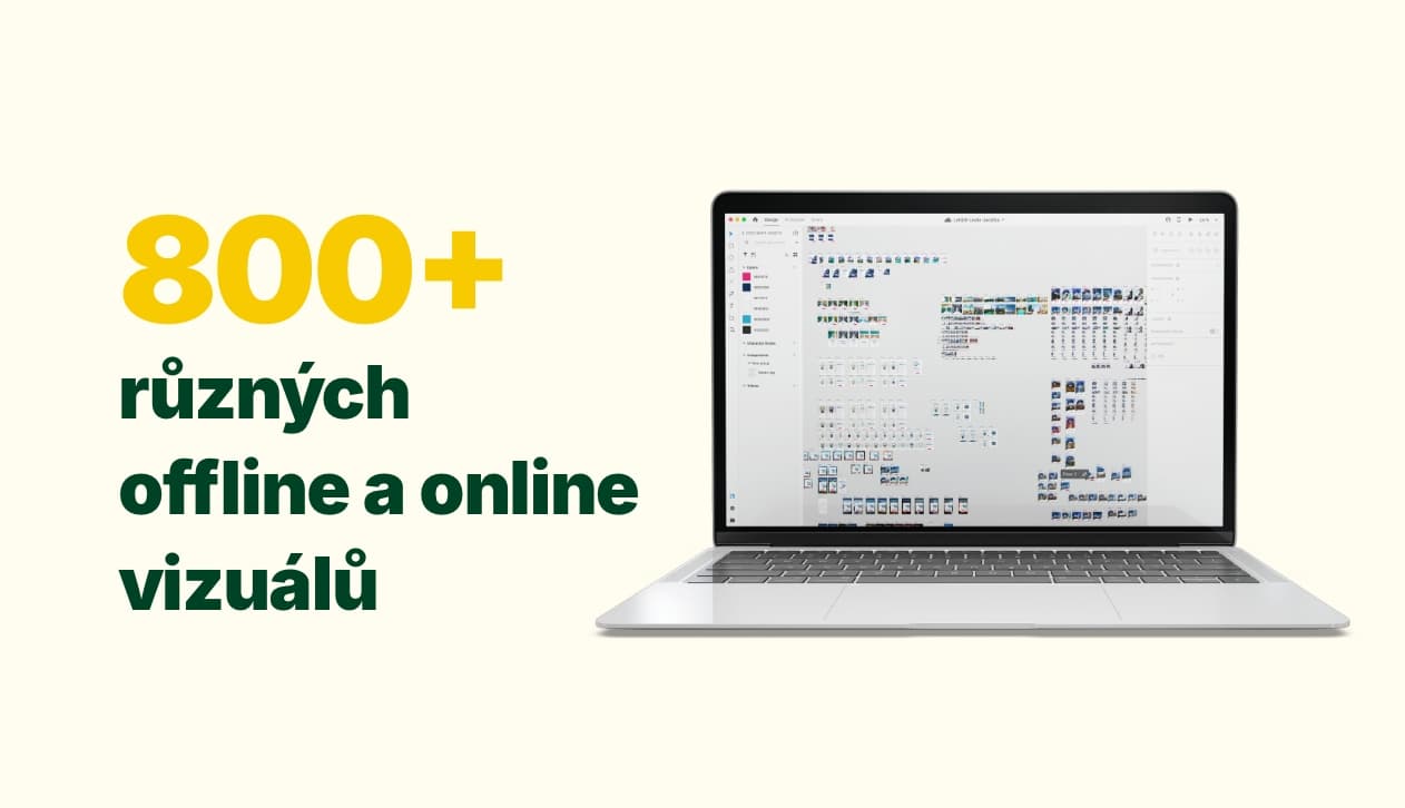 800+ různých offline a online vizuálů